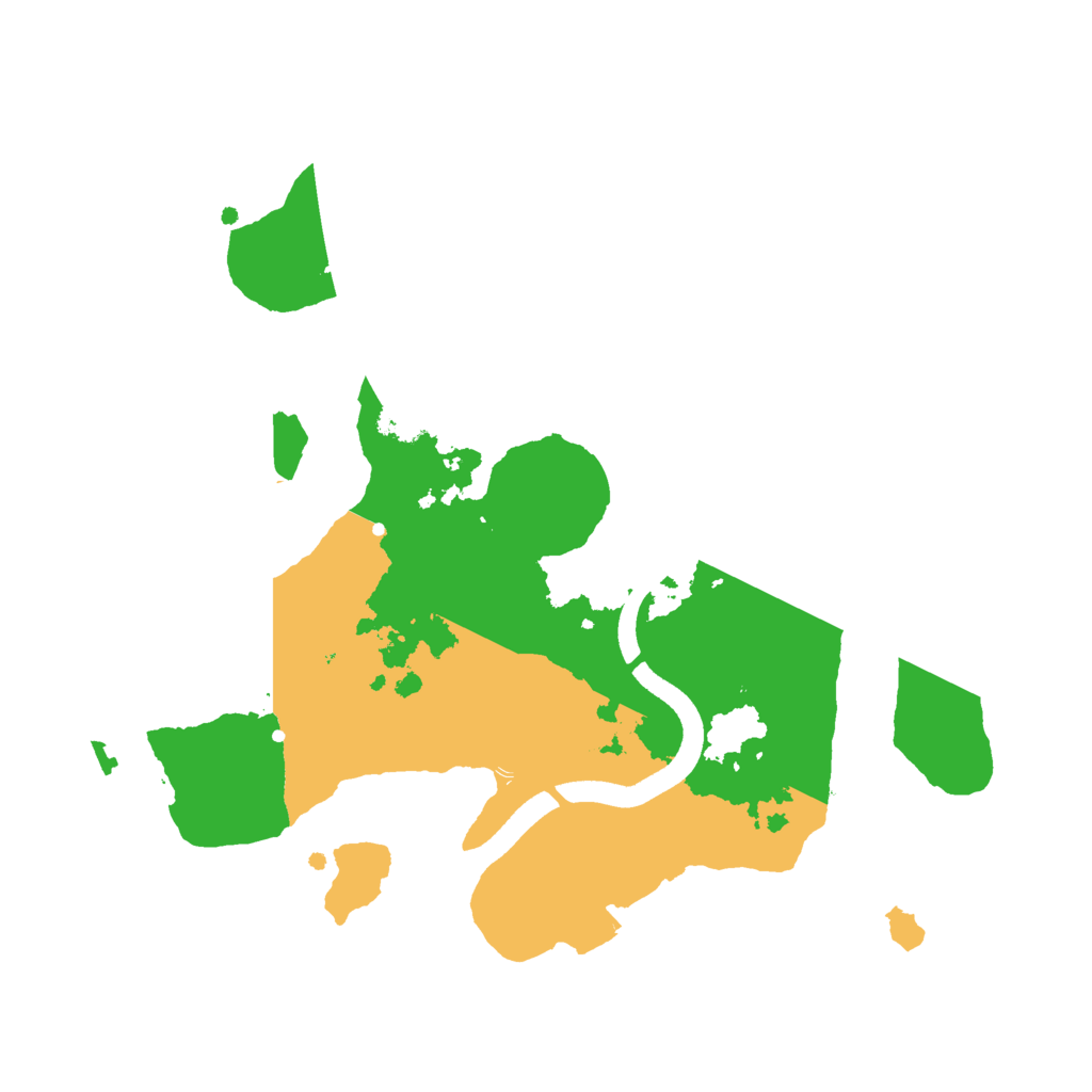 Biome Rust Map: Procedural Map, Size: 2500, Seed: 1025