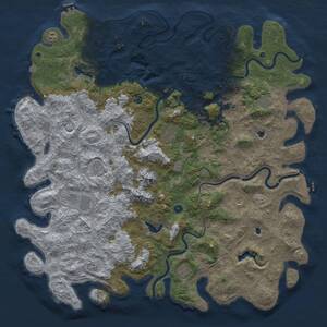 Thumbnail Rust Map: Procedural Map, Size: 6000, Seed: 1803750622, 17 Monuments