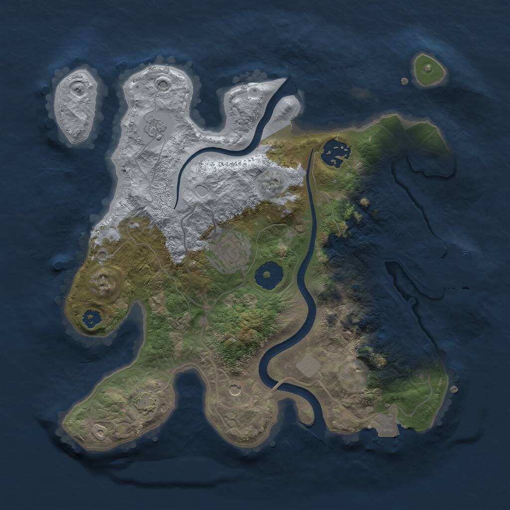 Rust Map: Procedural Map, Size: 2800, Seed: 120922219, 7 Monuments