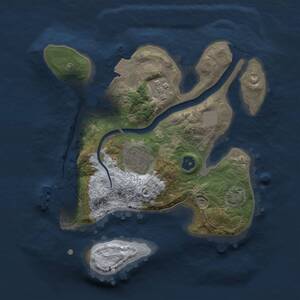 Thumbnail Rust Map: Procedural Map, Size: 2200, Seed: 24499617, 5 Monuments