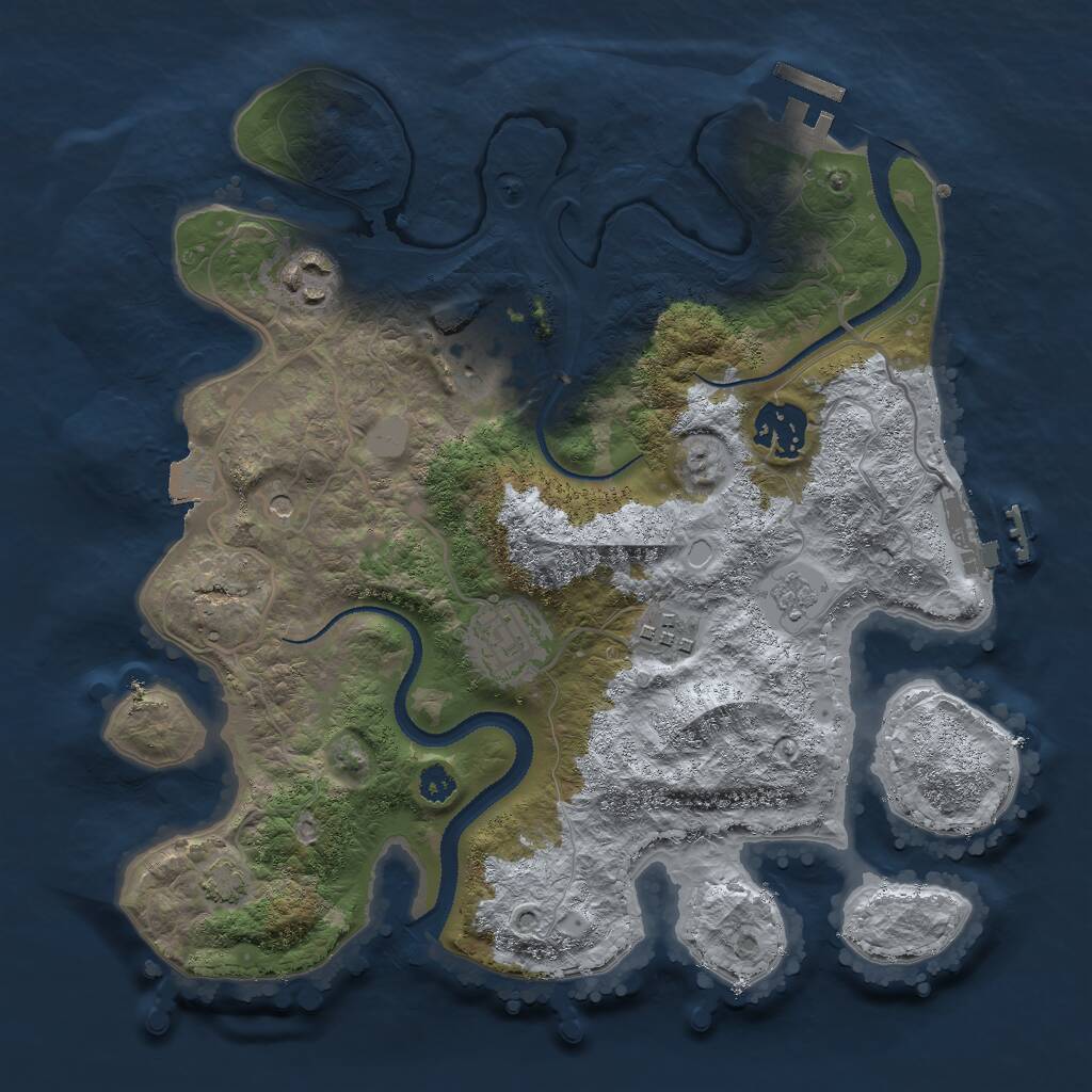 Rust Map: Procedural Map, Size: 3000, Seed: 26011972, 11 Monuments