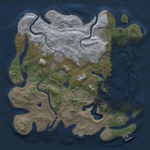 Thumbnail Rust Map: Procedural Map, Size: 4250, Seed: 371148654, 16 Monuments