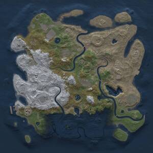 Thumbnail Rust Map: Procedural Map, Size: 4000, Seed: 1974992459, 16 Monuments