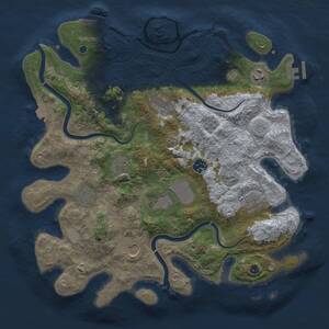 Thumbnail Rust Map: Procedural Map, Size: 3750, Seed: 29147, 15 Monuments