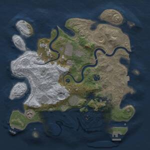Thumbnail Rust Map: Procedural Map, Size: 3500, Seed: 4575656, 14 Monuments