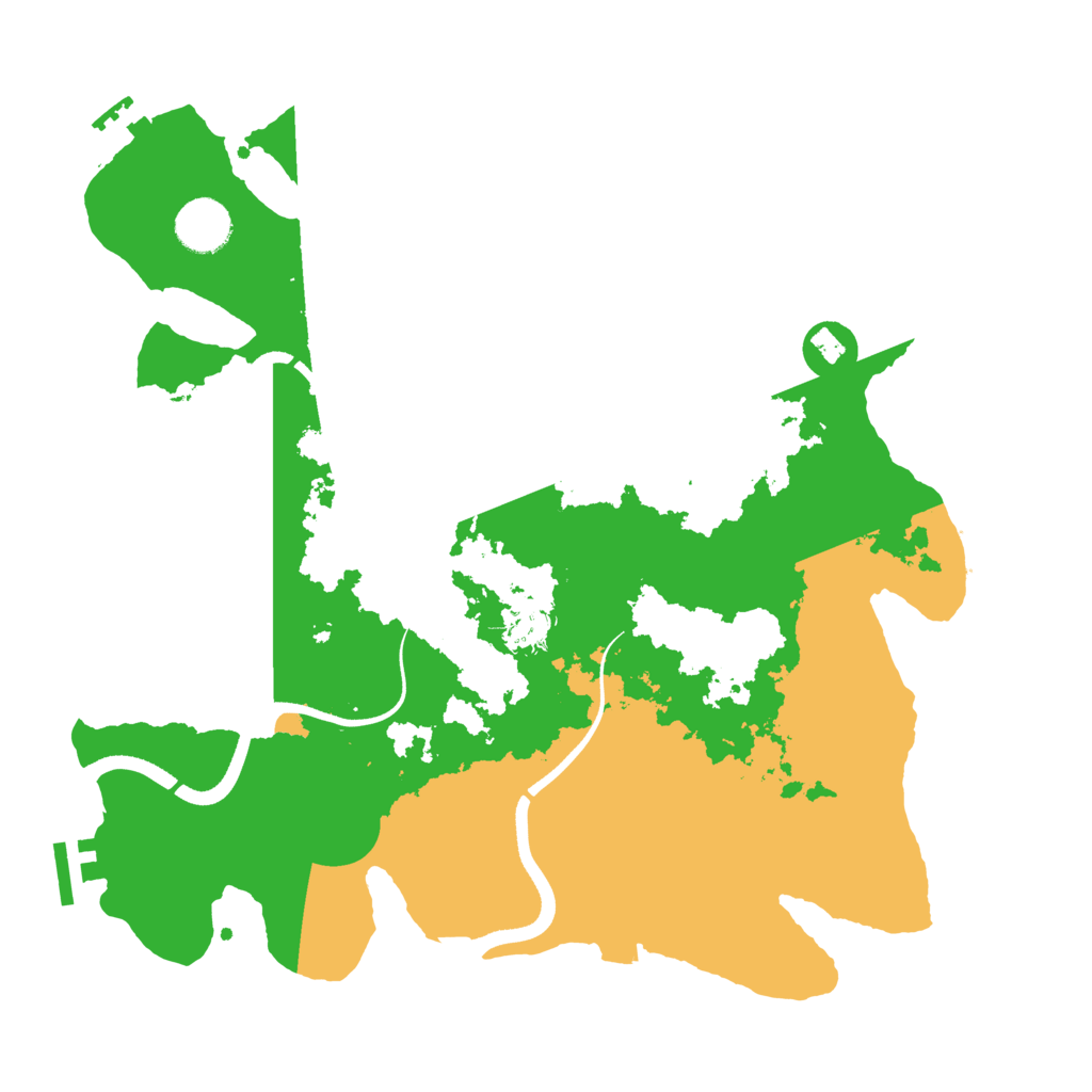 Biome Rust Map: Procedural Map, Size: 3500, Seed: 84129757