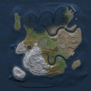 Thumbnail Rust Map: Procedural Map, Size: 2500, Seed: 1973, 6 Monuments