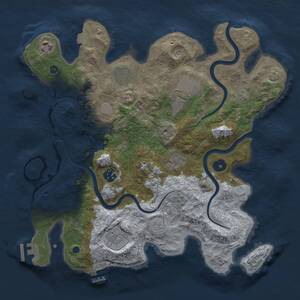 Thumbnail Rust Map: Procedural Map, Size: 3500, Seed: 2006363914, 13 Monuments