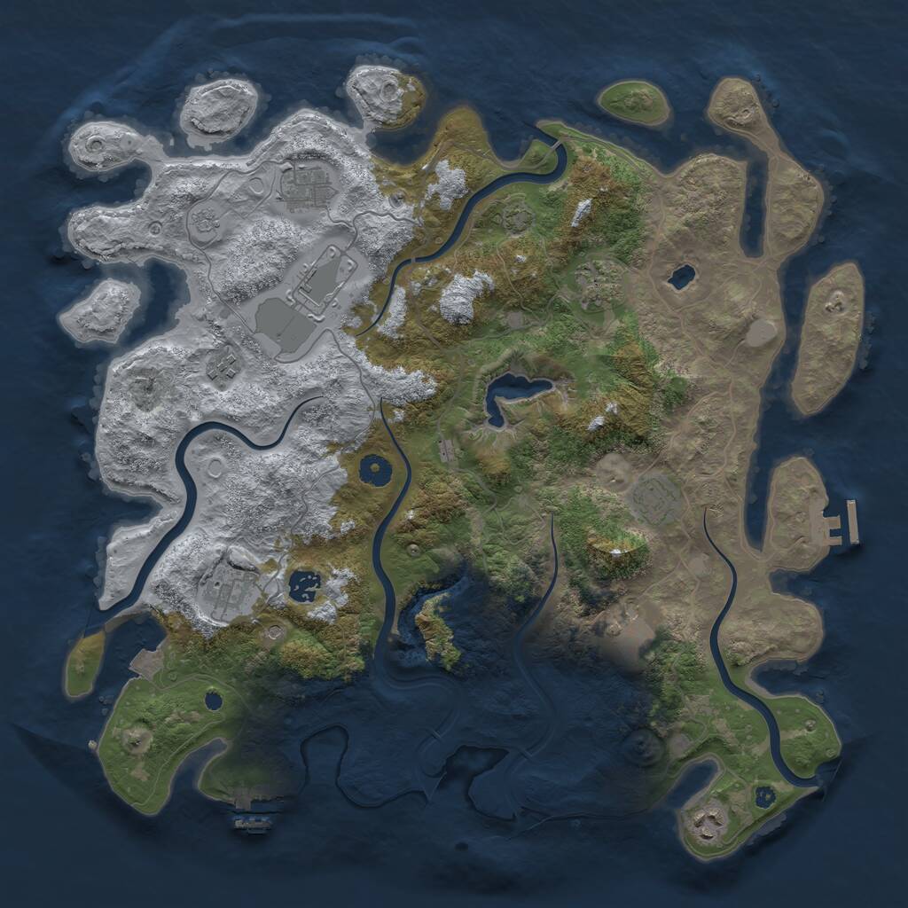 Rust Map: Procedural Map, Size: 4200, Seed: 682551476, 15 Monuments