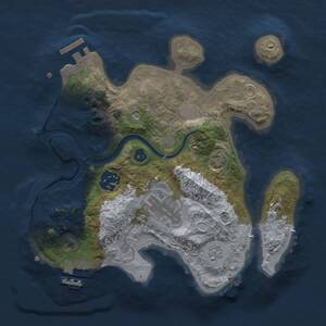 Thumbnail Rust Map: Procedural Map, Size: 2500, Seed: 143062649, 8 Monuments