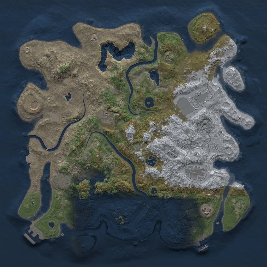 Rust Map: Procedural Map, Size: 4000, Seed: 576388011, 15 Monuments