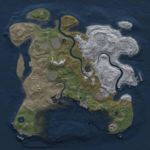 Thumbnail Rust Map: Procedural Map, Size: 3500, Seed: 850011194, 14 Monuments