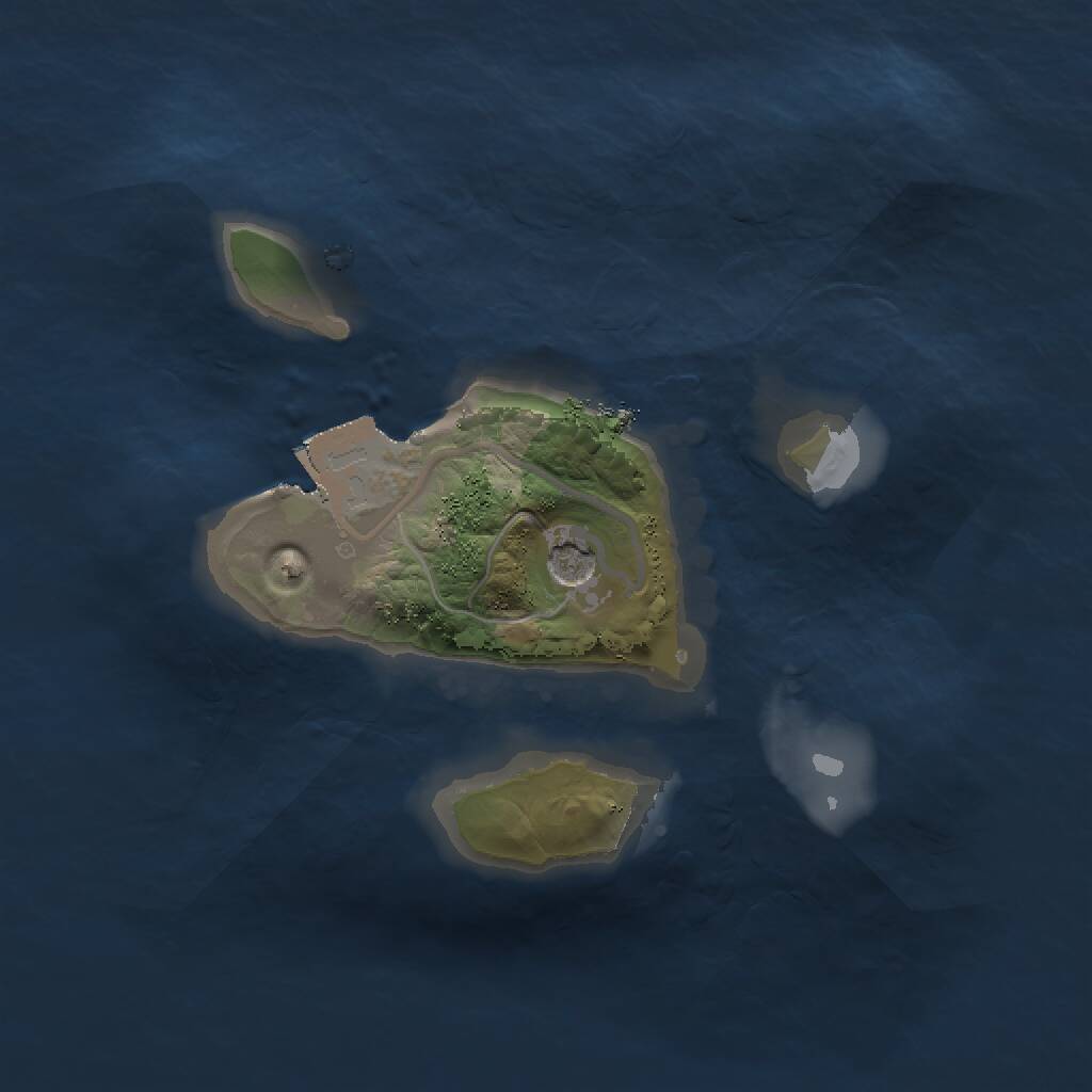 Rust Map: Procedural Map, Size: 1500, Seed: 22222, 2 Monuments