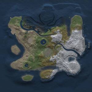 Thumbnail Rust Map: Procedural Map, Size: 2500, Seed: 22222, 6 Monuments