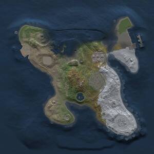Thumbnail Rust Map: Procedural Map, Size: 2000, Seed: 2079320720, 6 Monuments