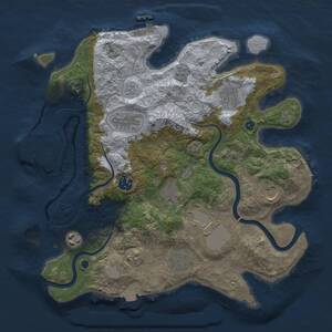 Thumbnail Rust Map: Procedural Map, Size: 3500, Seed: 9871234, 15 Monuments