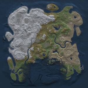 Thumbnail Rust Map: Procedural Map, Size: 4500, Seed: 2345616, 16 Monuments