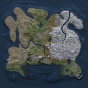 Thumbnail Rust Map: Procedural Map, Size: 3500, Seed: 352485573, 14 Monuments