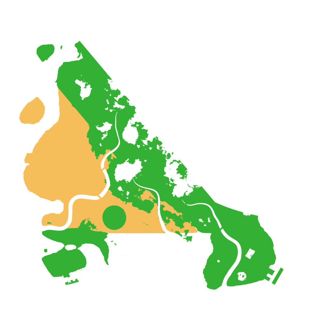 Biome Rust Map: Procedural Map, Size: 3500, Seed: 55167