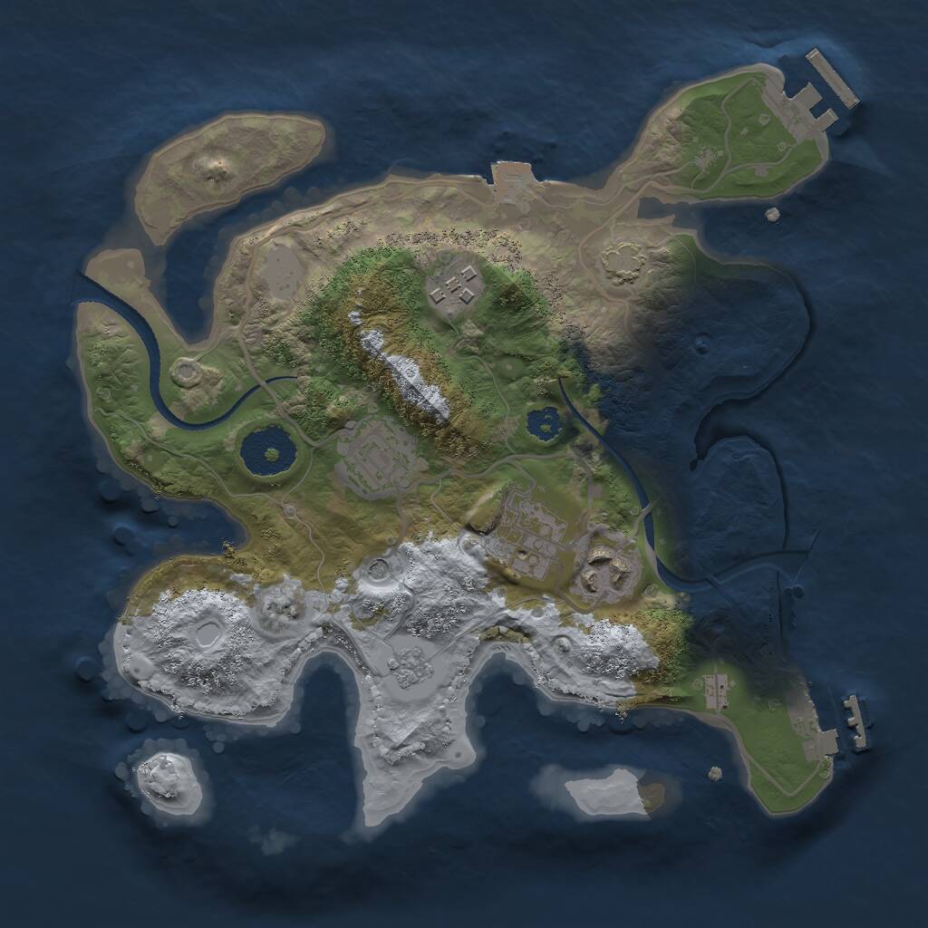 Rust Map: Procedural Map, Size: 2700, Seed: 1763986851, 10 Monuments