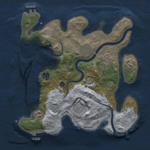 Thumbnail Rust Map: Procedural Map, Size: 3000, Seed: 632783323, 12 Monuments