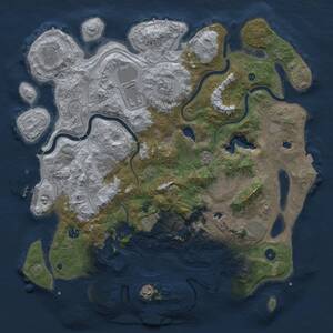 Thumbnail Rust Map: Procedural Map, Size: 4500, Seed: 1488725651, 16 Monuments