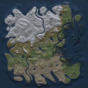 Thumbnail Rust Map: Procedural Map, Size: 4500, Seed: 751702907, 17 Monuments