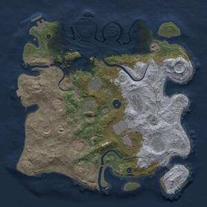Thumbnail Rust Map: Procedural Map, Size: 3650, Seed: 67456038, 15 Monuments
