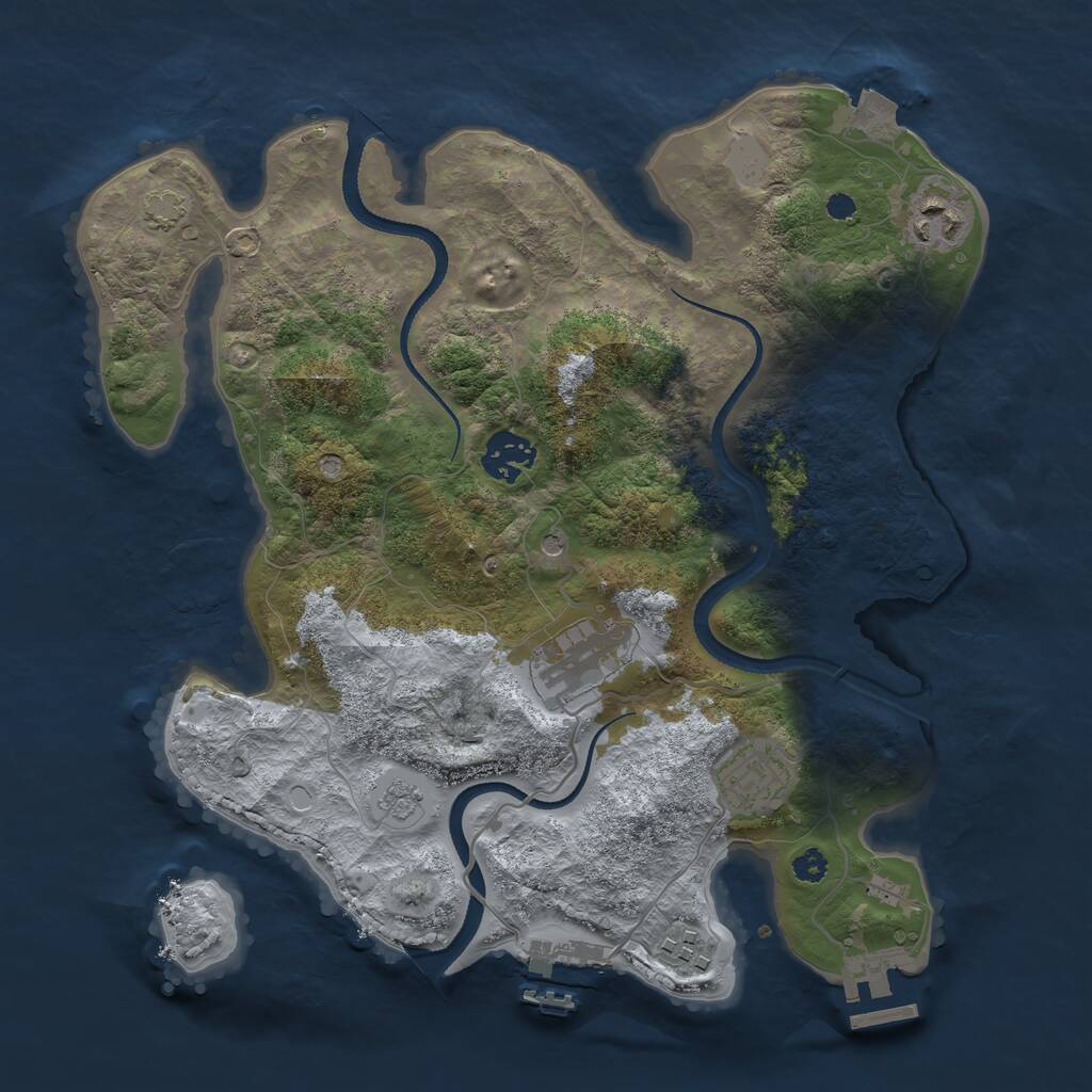 Rust Map: Procedural Map, Size: 3231, Seed: 6738, 11 Monuments