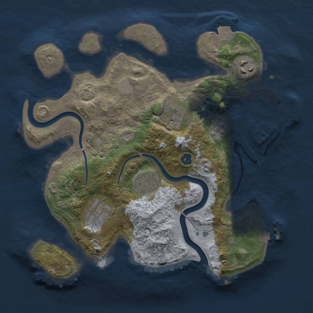 Rust Map: Procedural Map, Size: 2800, Seed: 1420200256, 10 Monuments