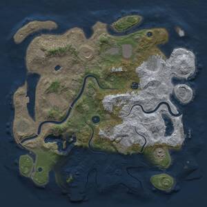 Thumbnail Rust Map: Procedural Map, Size: 4000, Seed: 45316, 15 Monuments