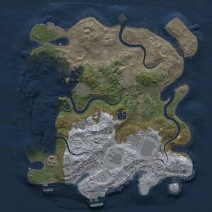 Thumbnail Rust Map: Procedural Map, Size: 3500, Seed: 5505, 15 Monuments