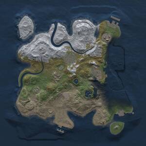 Thumbnail Rust Map: Procedural Map, Size: 3000, Seed: 1950616178, 11 Monuments