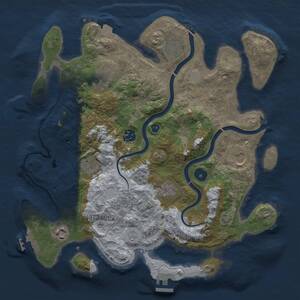 Thumbnail Rust Map: Procedural Map, Size: 3500, Seed: 975119788, 14 Monuments