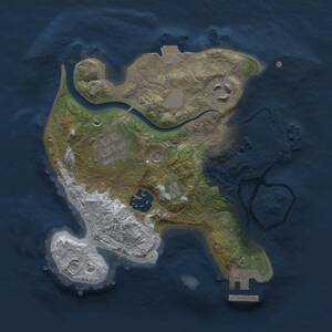 Thumbnail Rust Map: Procedural Map, Size: 2250, Seed: 64368, 7 Monuments