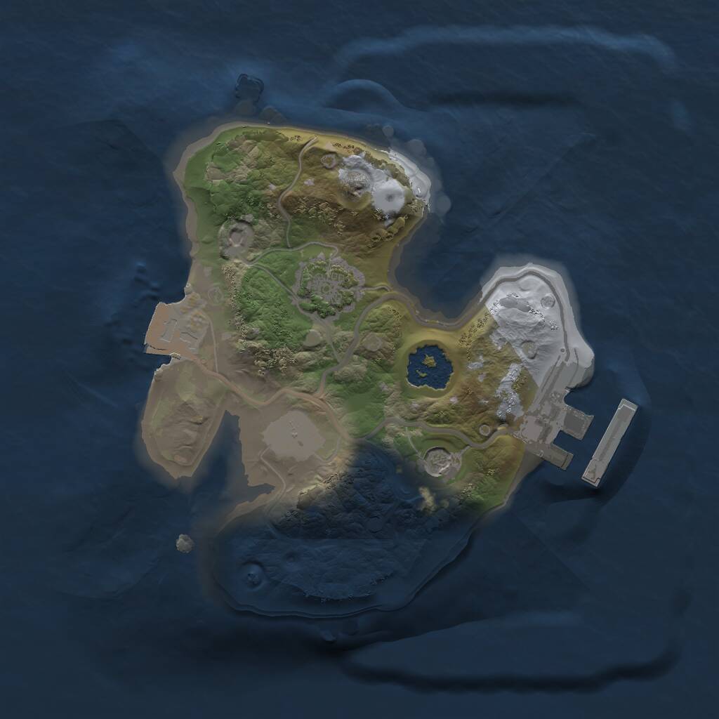 Rust Map: Procedural Map, Size: 1600, Seed: 761368021, 4 Monuments