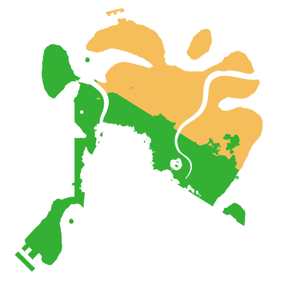 Biome Rust Map: Procedural Map, Size: 2500, Seed: 824329493