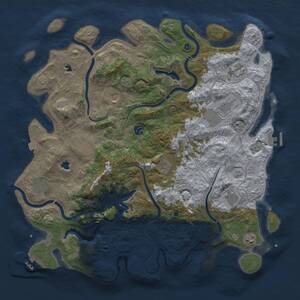 Thumbnail Rust Map: Procedural Map, Size: 4500, Seed: 567965, 16 Monuments