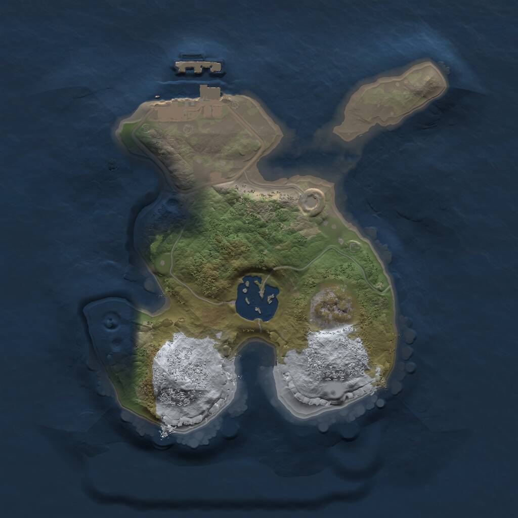 Rust Map: Procedural Map, Size: 1750, Seed: 594667047, 3 Monuments