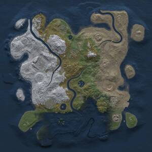 Thumbnail Rust Map: Procedural Map, Size: 3500, Seed: 1400979566, 13 Monuments