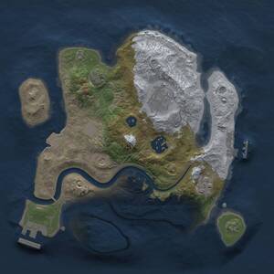 Thumbnail Rust Map: Procedural Map, Size: 2500, Seed: 1618868678, 8 Monuments