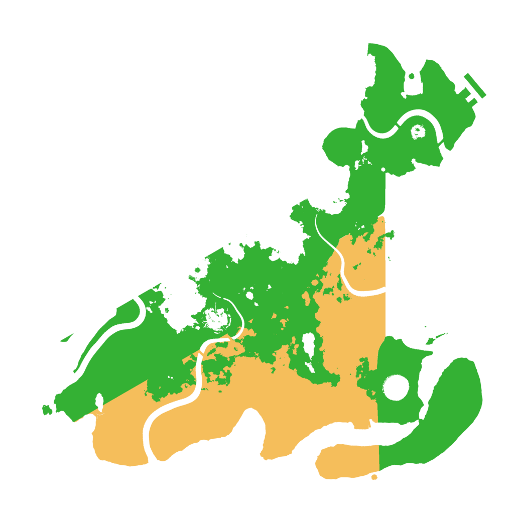 Biome Rust Map: Procedural Map, Size: 3600, Seed: 1118723