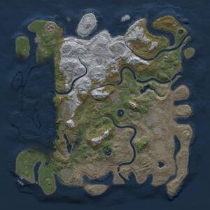 Thumbnail Rust Map: Procedural Map, Size: 4300, Seed: 1187, 15 Monuments