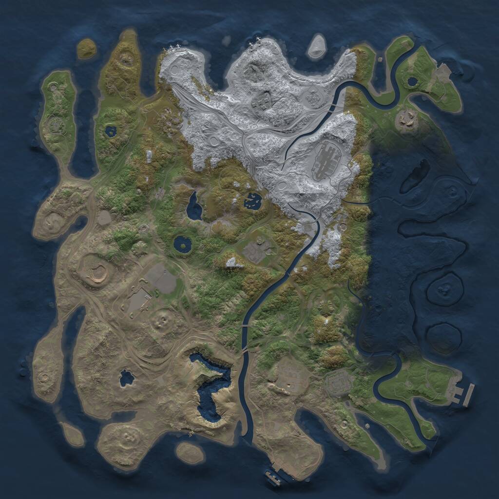 Rust Map: Procedural Map, Size: 4250, Seed: 1564918233, 16 Monuments