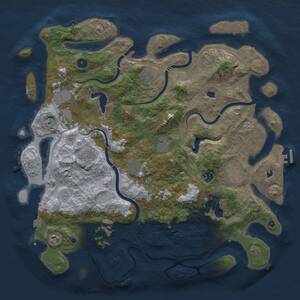 Thumbnail Rust Map: Procedural Map, Size: 4500, Seed: 809135508, 15 Monuments