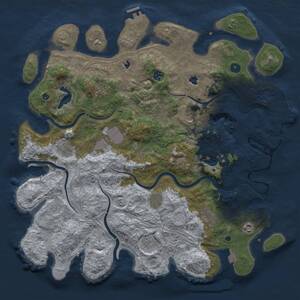 Thumbnail Rust Map: Procedural Map, Size: 4500, Seed: 6024962, 16 Monuments