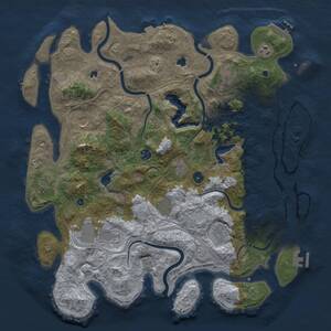 Thumbnail Rust Map: Procedural Map, Size: 4500, Seed: 159607020, 16 Monuments
