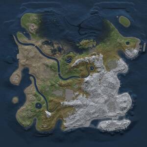 Thumbnail Rust Map: Procedural Map, Size: 3500, Seed: 81723612, 15 Monuments