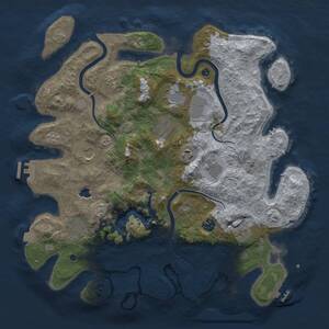 Thumbnail Rust Map: Procedural Map, Size: 4000, Seed: 6435333, 16 Monuments