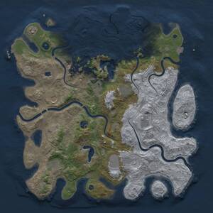 Thumbnail Rust Map: Procedural Map, Size: 4250, Seed: 1143198780, 15 Monuments